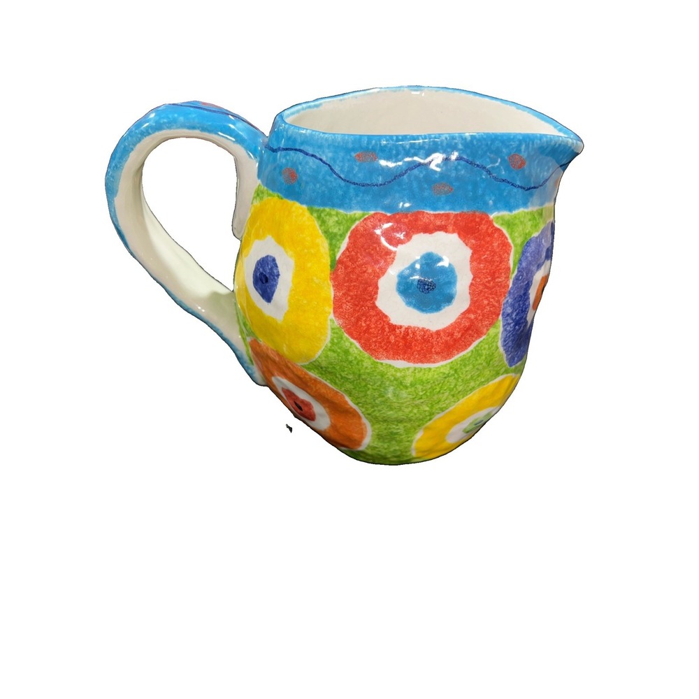 5/ Vintage Patricia Comiolo Hand-Painted Italian Ceramic Pitcher | Made in Italy